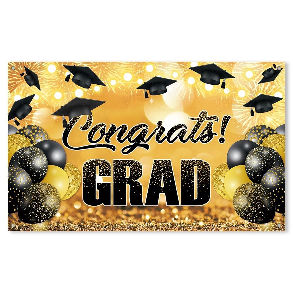 Bachelor Hat Graduation Season Background Happy Graduation Banner School Party Decor золотой
Bachelor Hat Graduation Season Background Happy Graduation Banner School Party Decor золотой
