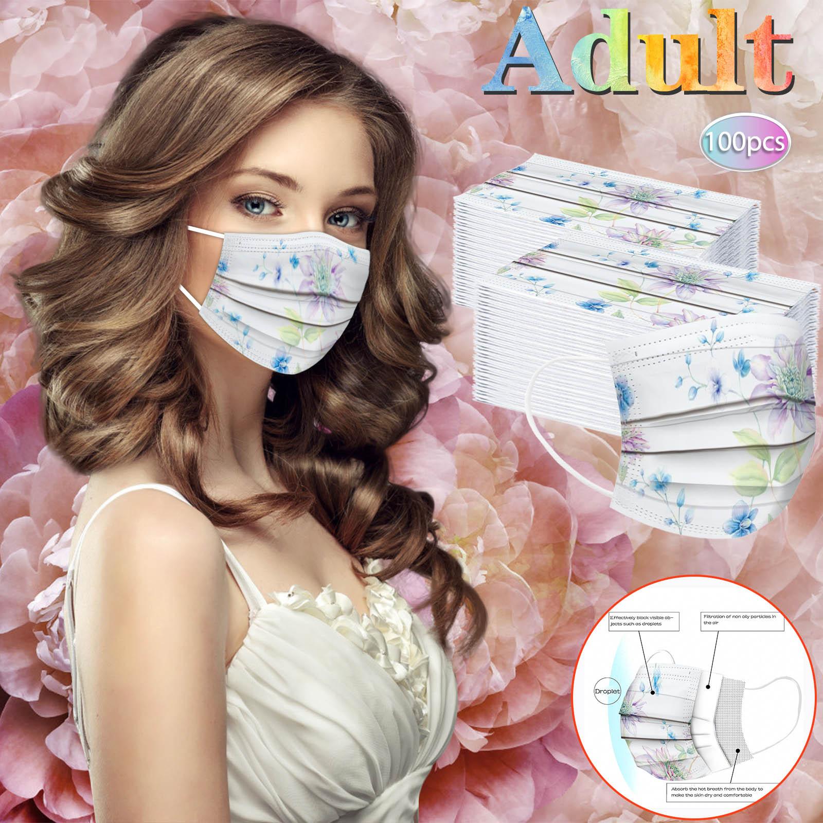 Маска для взрослых, одноразовая маска для лица, промышленная 3-слойная ушная петля, 10/20/30/40/50/100 шт.