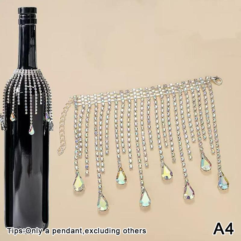 Elegant Crystal Wine Bottle Hanging Decoration With Crystal Beads & Fringe Sparkling Table Decor For Home, Party, Restaurant
Elegant Crystal Wine Bottle Hanging Decoration With Crystal Beads & Fringe Sparkling Table Decor For Home, Party, Restaurant