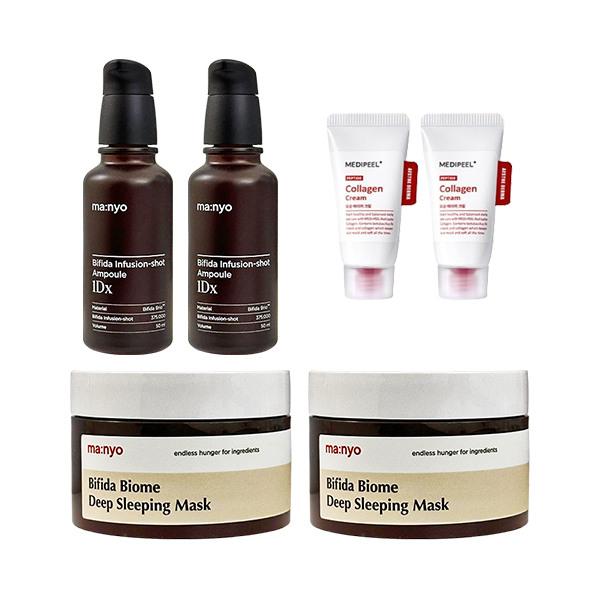 MANYO FACTORY Infusion Shot Ampoule 50ml x2 + Deep Sleeping Mask 100ml x2 + Medipeel Collagen Barrier Cream 15ml x2
MANYO FACTORY Infusion Shot Ampoule 50ml x2 + Deep Sleeping Mask 100ml x2 + Medipeel Collagen Barrier Cream 15ml x2