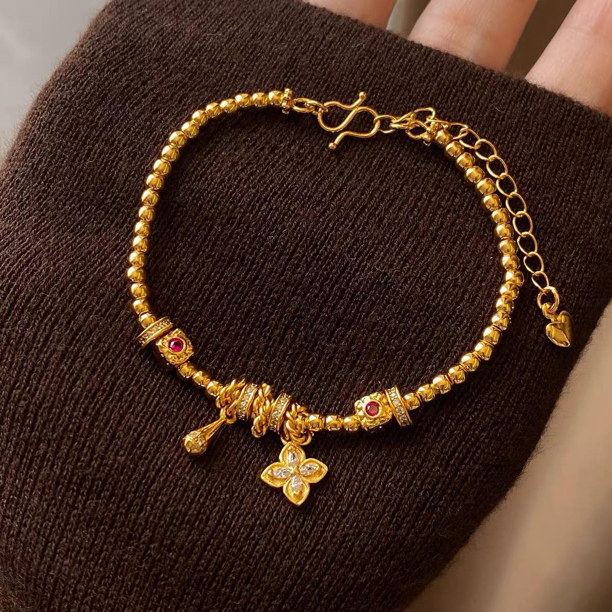Gold Plated Four-Leaf Clover Water Drop Bracelet – Women s Luxury Beaded Bracelet with Long-Lasting Color Retention
Gold Plated Four-Leaf Clover Water Drop Bracelet – Women s Luxury Beaded Bracelet with Long-Lasting Color Retention
