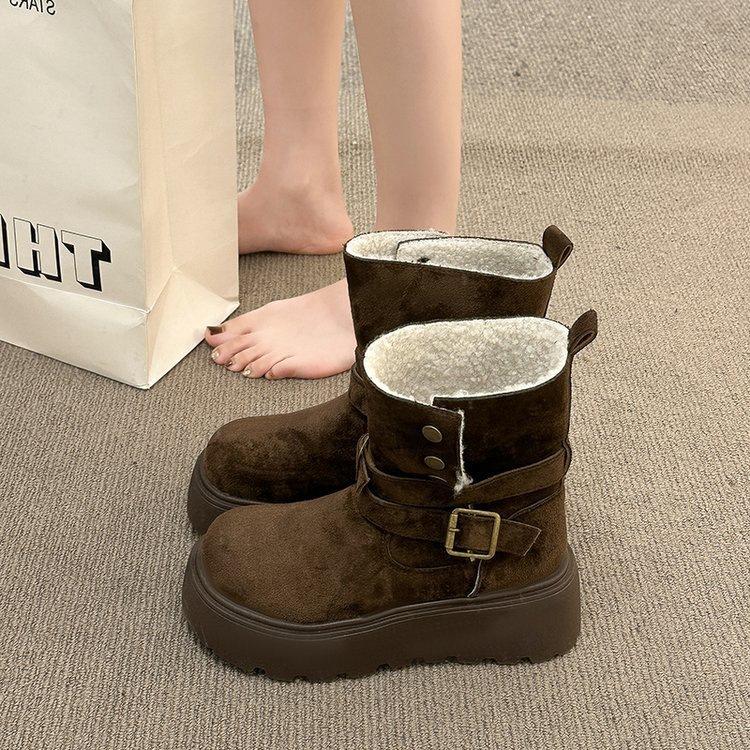 Retro thick-soled heightening snow boots, new winter medium tube velvet Martin boots, two wear thermal cotton shoes 35
Retro thick-soled heightening snow boots, new winter medium tube velvet Martin boots, two wear thermal cotton shoes 35