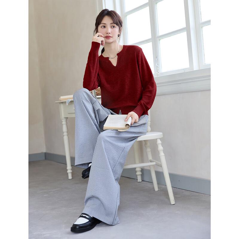 Moka Na Women s V-Neck Long Sleeve Knit Sweater One Size
Moka Na Women s V-Neck Long Sleeve Knit Sweater One Size