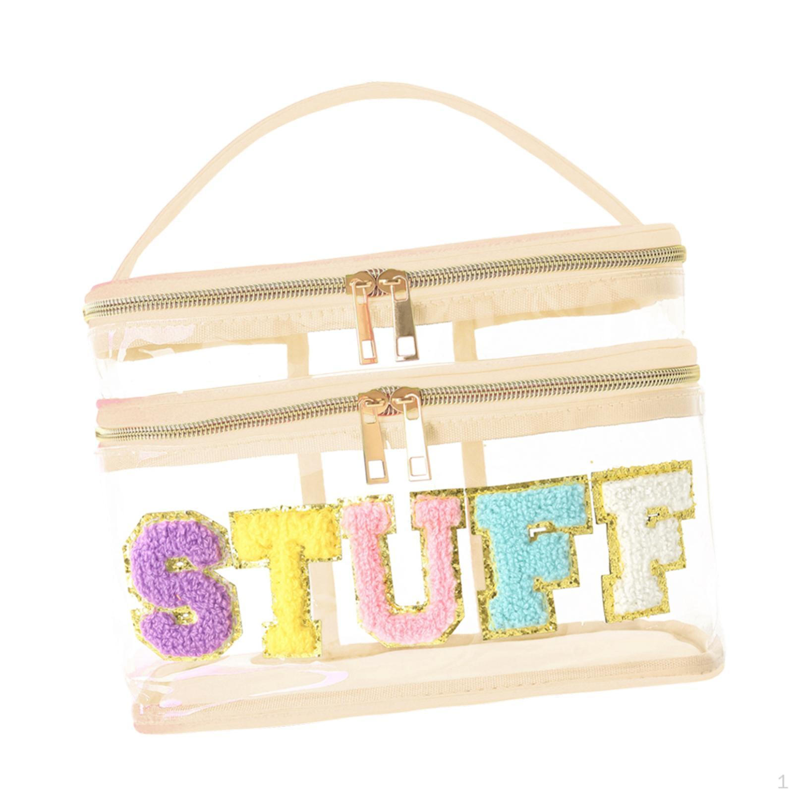 Chenille Letter Clear Makeup Bag Stuff Cosmetic with Zipper Handle Organizer бежевий
Chenille Letter Clear Makeup Bag Stuff Cosmetic with Zipper Handle Organizer бежевий