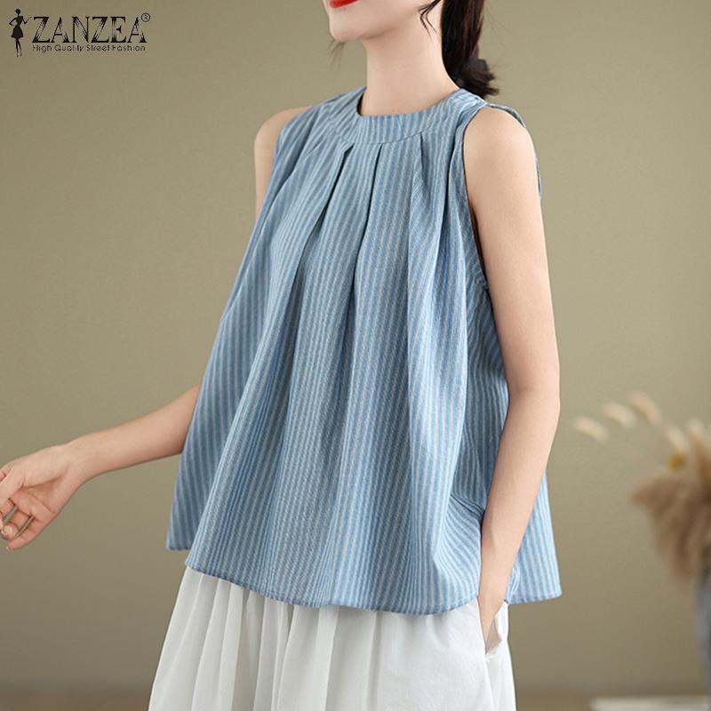 ZANZEA Women Casual Round Neck Summer Sleeveless Stripe Tank Tops 5XL світло-сірий колір
ZANZEA Women Casual Round Neck Summer Sleeveless Stripe Tank Tops 5XL світло-сірий колір