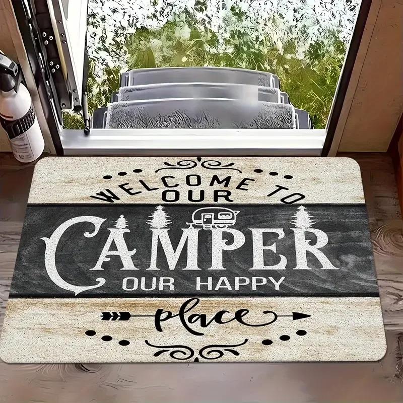 Camper Van Doormat, Outdoor Indoor Non-Slip Welcome Mat, Adventure Rug Cheerful Camping Washable Rug Ideal Gift for Home & RV 40x60cm
Camper Van Doormat, Outdoor Indoor Non-Slip Welcome Mat, Adventure Rug Cheerful Camping Washable Rug Ideal Gift for Home & RV 40x60cm