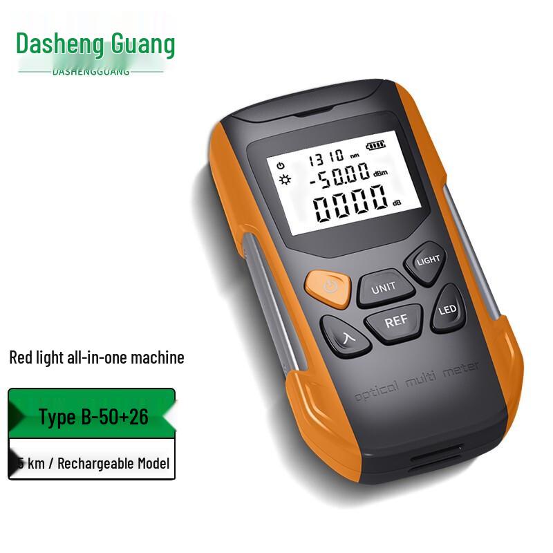 Dashenglight Integrated Optical Power Meter & VFL Type B (-50 to +26 dBm)
Dashenglight Integrated Optical Power Meter & VFL Type B (-50 to +26 dBm)