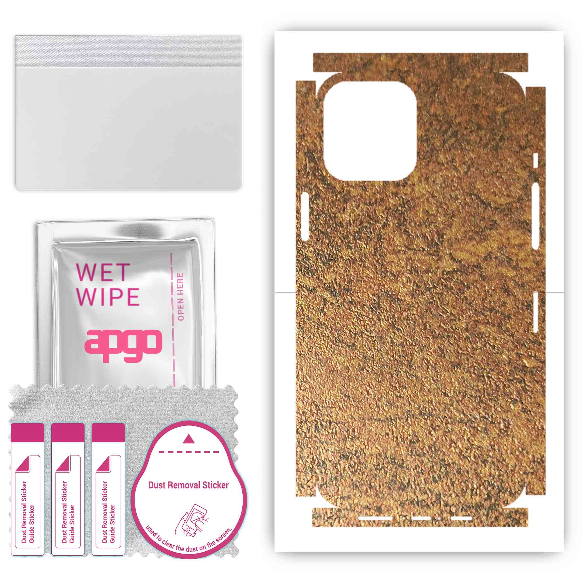 apgo Protective Skin Sticker for the back+sides compatible with Apple iPhone 12 Pro Max, Full Wrap Film, Foil, Vinyl - Pattern Rusty Copper
apgo Protective Skin Sticker for the back+sides compatible with Apple iPhone 12 Pro Max, Full Wrap Film, Foil, Vinyl - Pattern Rusty Copper
