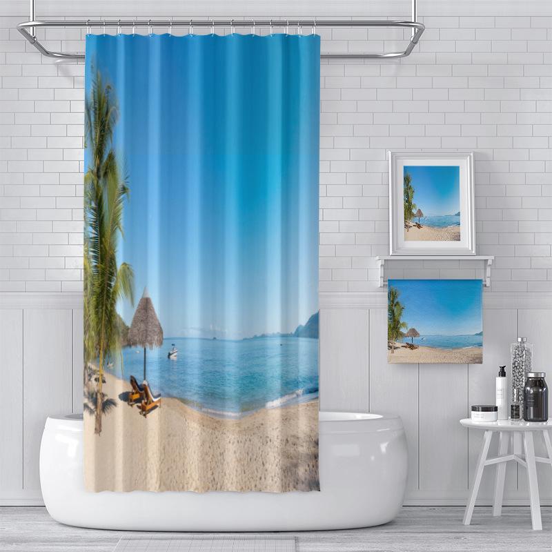 Digital Printed Seaside Bath Curtain Polyester Waterproof Bath Curtain For Bathrooms W60H190(CM)-1 Pcs
Digital Printed Seaside Bath Curtain Polyester Waterproof Bath Curtain For Bathrooms W60H190(CM)-1 Pcs