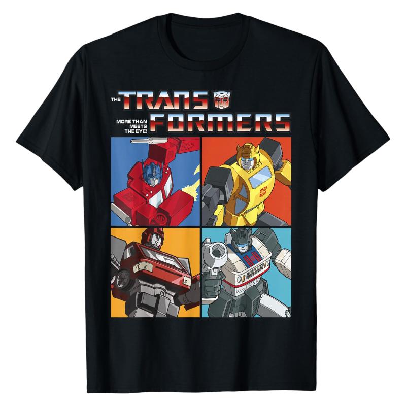 Classic 4Panel Transformers TShirt Optimus Prime Bumblebee Jazz Ironhide Printed Crew Neck Cotton Oversized High Street Tops 2XL
Classic 4Panel Transformers TShirt Optimus Prime Bumblebee Jazz Ironhide Printed Crew Neck Cotton Oversized High Street Tops 2XL