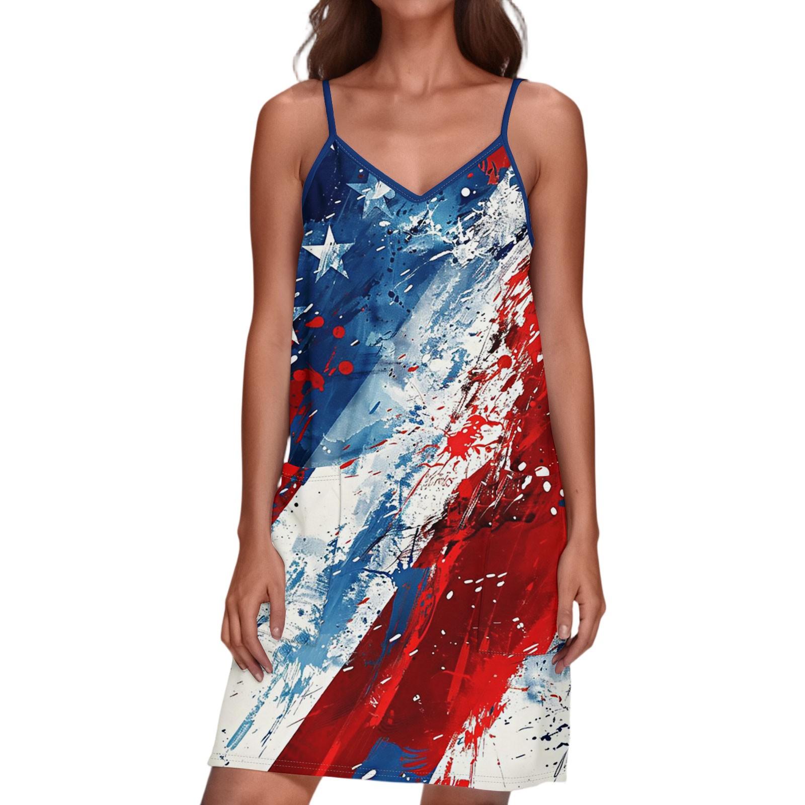 Women Fashion Summer Independence Day Printed Loose Sleeveless Pocket V Neck Dress XXL
Women Fashion Summer Independence Day Printed Loose Sleeveless Pocket V Neck Dress XXL