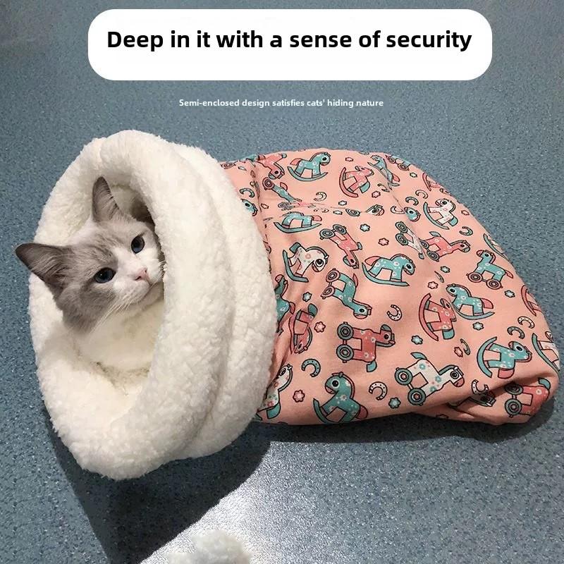 Cat Sleeping Bag Winter Warm Cat Nest Pet Cat Enclosed Cat Bed - Sleep with Your Cat синий
Cat Sleeping Bag Winter Warm Cat Nest Pet Cat Enclosed Cat Bed - Sleep with Your Cat синий