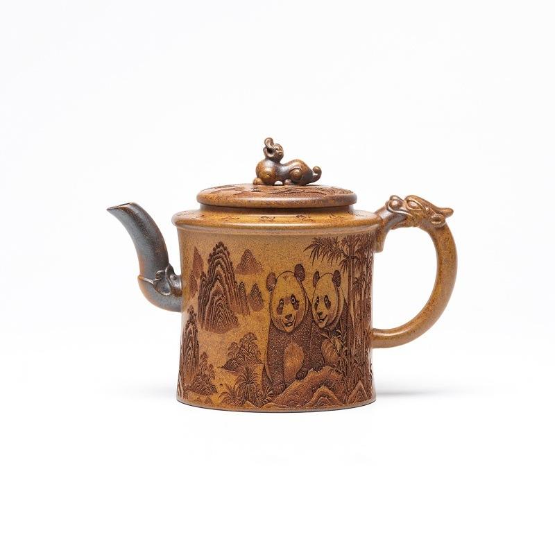 340ml Luxury Yixing Purple Clay Teapots Handmade Panda Pot Raw Ore Wood-fired Porcelain Mud Kettle Zisha Tea Set Gift Supplies
340ml Luxury Yixing Purple Clay Teapots Handmade Panda Pot Raw Ore Wood-fired Porcelain Mud Kettle Zisha Tea Set Gift Supplies