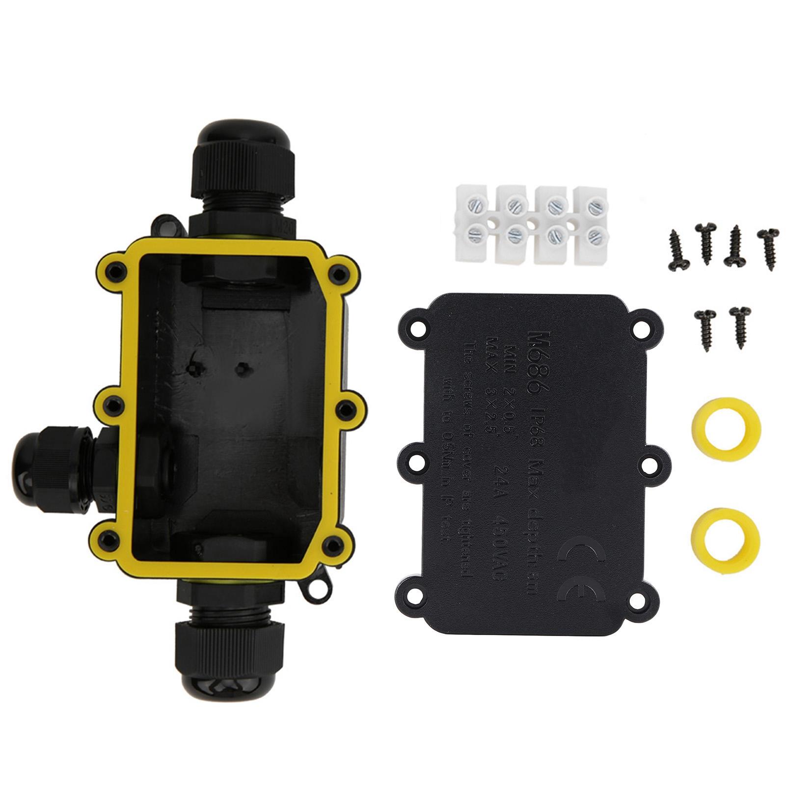 Cable Connector Case IP68 Plastic Junction Box 5m Underwater Electronic Connection Case T100 450VAC 24A UL94V‑2 Junction Case чорний
Cable Connector Case IP68 Plastic Junction Box 5m Underwater Electronic Connection Case T100 450VAC 24A UL94V‑2 Junction Case чорний
