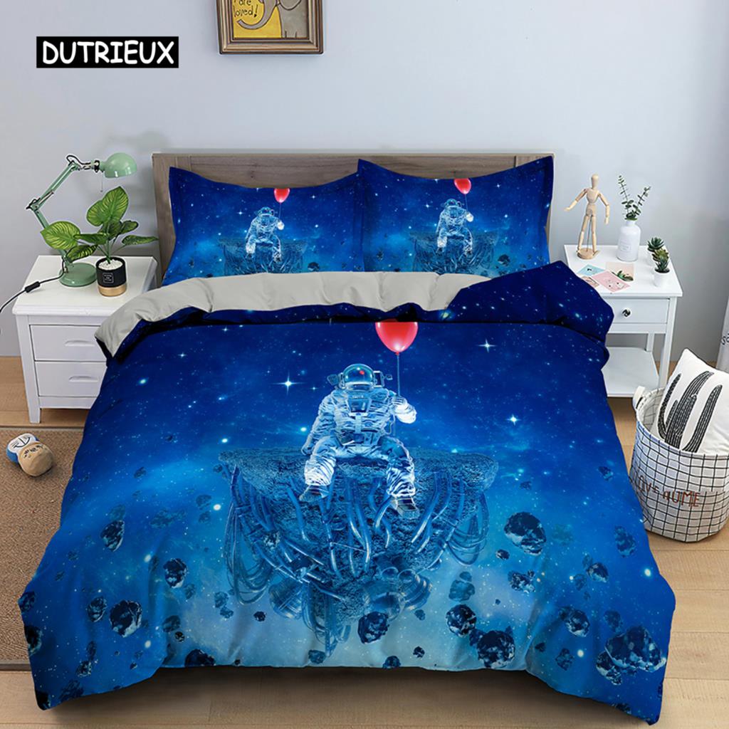 Комплект пододеяльника «Астронавт» с рисунком космонавта, постельное белье для мальчиков и девочек, микрофибра, постельные принадлежности, полуторный, двуспальный, 2/3 предмета, чехол для одеяла EU single(135x200cm)
Комплект пододеяльника «Астронавт» с рисунком космонавта, постельное белье для мальчиков и девочек, микрофибра, постельные принадлежности, полуторный, двуспальный, 2/3 предмета, чехол для одеяла EU single(135x200cm)
