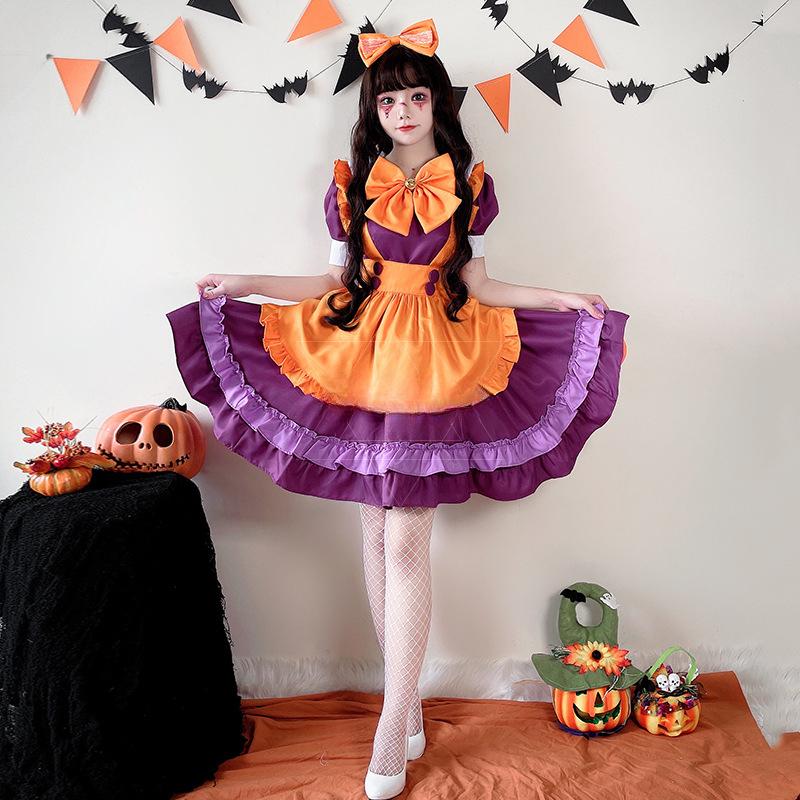 Хэллоуин Темный костюм горничной Оранжевый костюм ведьмы Платье Лолиты Косплей Форма горничной Платье с тыквой XL
Хэллоуин Темный костюм горничной Оранжевый костюм ведьмы Платье Лолиты Косплей Форма горничной Платье с тыквой XL