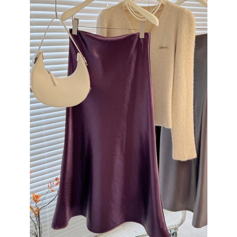 Silky autumn double-sided satin floor-mopping skirt women s high waist texture elastic waist versatile fishtail long skirt XL фіолетовий
Silky autumn double-sided satin floor-mopping skirt women s high waist texture elastic waist versatile fishtail long skirt XL фіолетовий