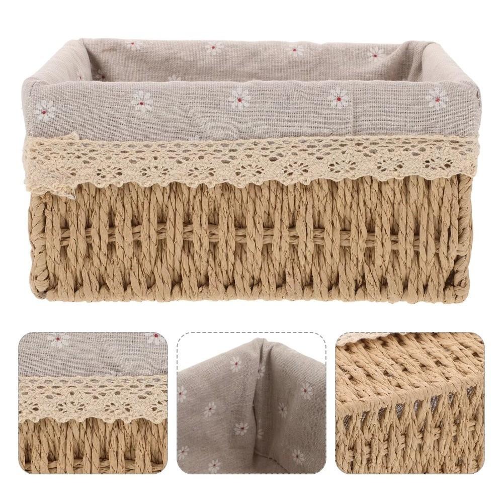 Rectangle Shape Desktop Sundries Organizer With Removable Lace Lining Desktop Storage Basket 18cm
Rectangle Shape Desktop Sundries Organizer With Removable Lace Lining Desktop Storage Basket 18cm