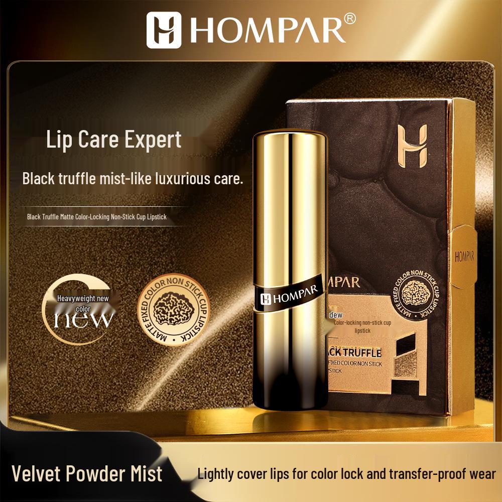 Hanbei er Black Truffle Matte Non-Stick Lipstick: Rich Color, Velvety Smooth, No-Transfer Formula. 3.5g
Hanbei er Black Truffle Matte Non-Stick Lipstick: Rich Color, Velvety Smooth, No-Transfer Formula. 3.5g