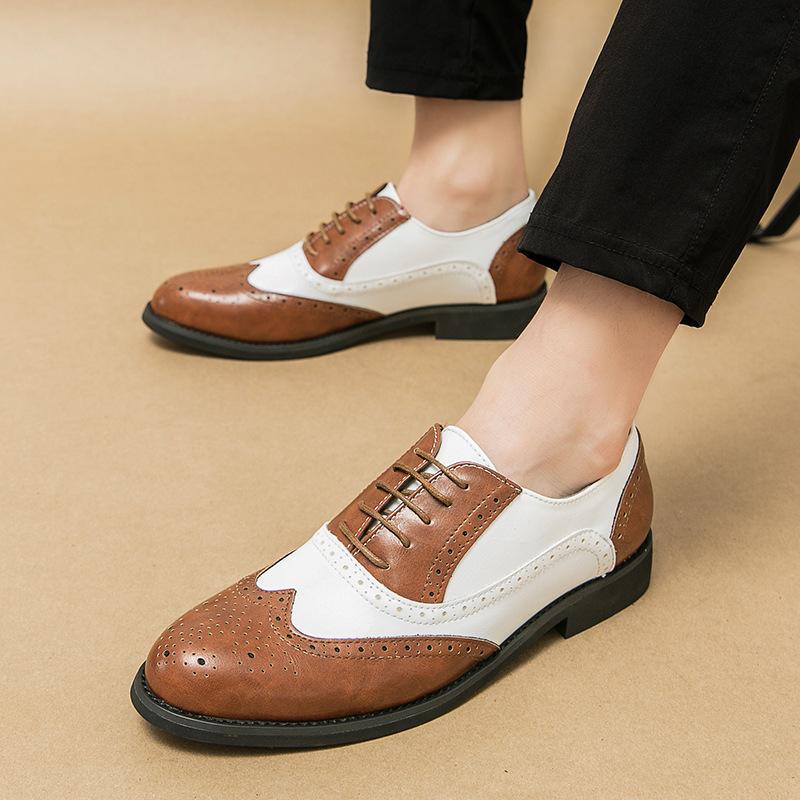 Men s business dress leather shoes fashion British style lace-up carved Brock leather shoes trend men s wedding shoes 38
Men s business dress leather shoes fashion British style lace-up carved Brock leather shoes trend men s wedding shoes 38