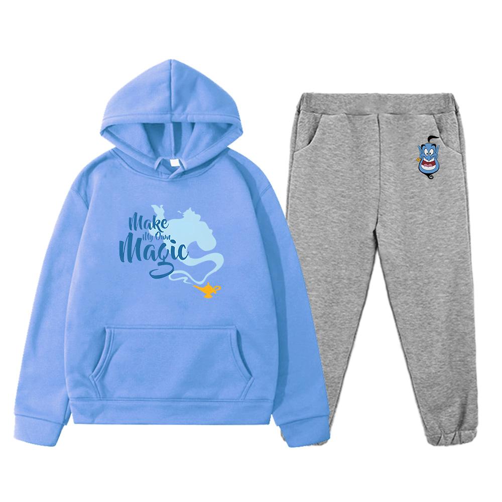 Aladdin Genie Blue Clothing Set Make My Own Magic Anime Print Children Tops Boy Girls Pullover and Pants Set Trend Loose Clothes 130 сине серый
Aladdin Genie Blue Clothing Set Make My Own Magic Anime Print Children Tops Boy Girls Pullover and Pants Set Trend Loose Clothes 130 сине серый