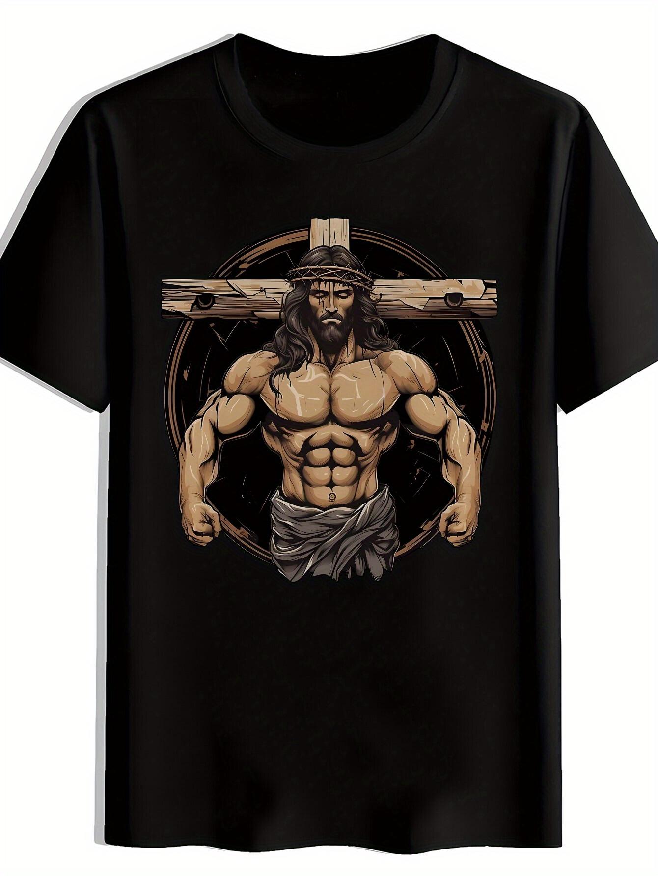 Inspirational Graphic T-shirt - Muscular with Cross Design S
Inspirational Graphic T-shirt - Muscular with Cross Design S