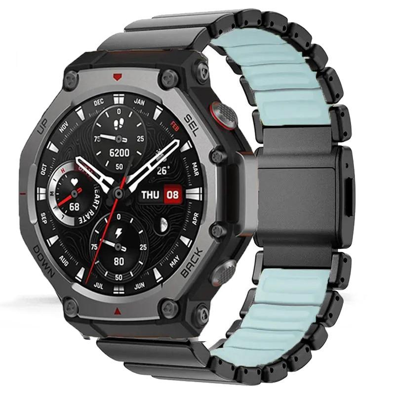 Luxury Titanium Rubber Strap For Huami Amazfit T-Rex 3 2 1 Magnetic Buckle correa Band For T-Rex 3Pro 48mm T-Rex pro Accessories For TRex 3Pro 48mm
Luxury Titanium Rubber Strap For Huami Amazfit T-Rex 3 2 1 Magnetic Buckle correa Band For T-Rex 3Pro 48mm T-Rex pro Accessories For TRex 3Pro 48mm