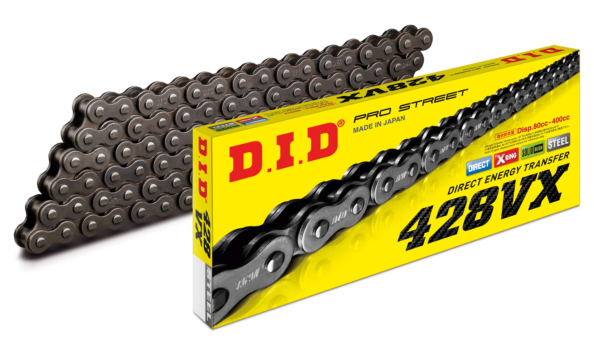 Motorcycle Chain Caulk Joint Included STEEL for Two Wheels Motorcycle D.I.D 428VX-130ZB X-Ring
Motorcycle Chain Caulk Joint Included STEEL for Two Wheels Motorcycle D.I.D 428VX-130ZB X-Ring