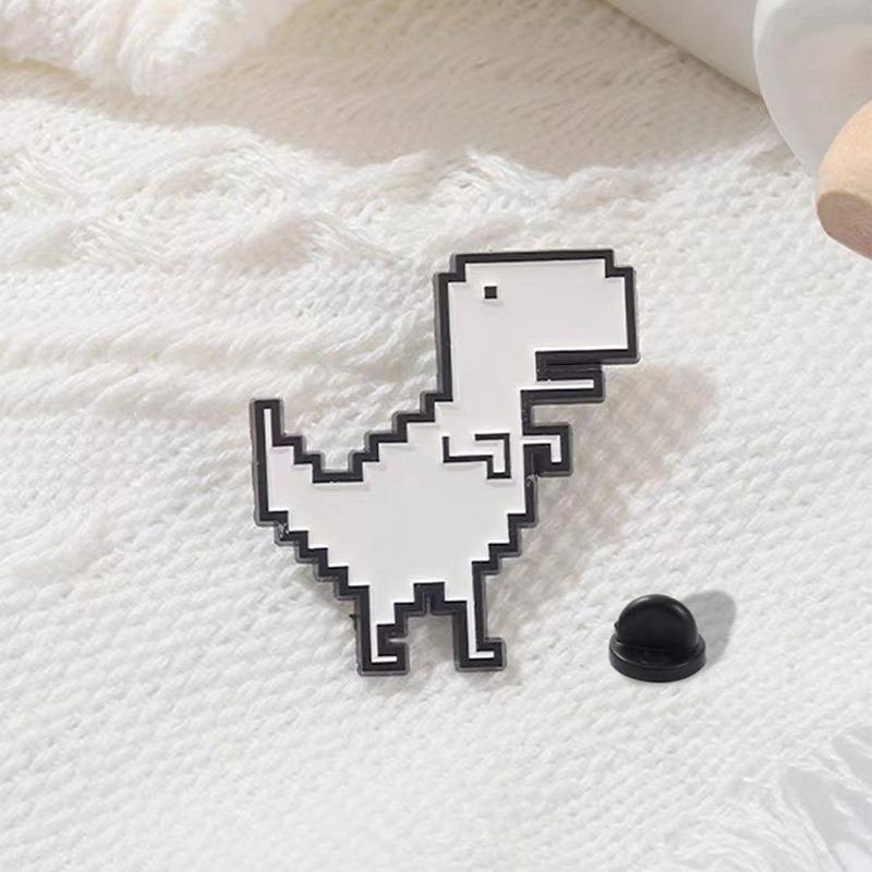 Creative White Small Dinosaur Brooch Pixel Style Jurassic White Dinosaur Shape Metal Badge Clothing Bag Accessories Waist Pin
Creative White Small Dinosaur Brooch Pixel Style Jurassic White Dinosaur Shape Metal Badge Clothing Bag Accessories Waist Pin