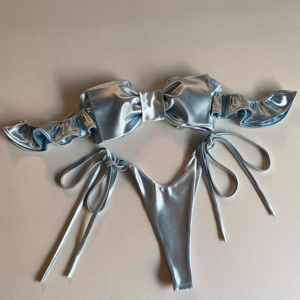 Korean-Inspired Strapless Bikini with Large Bow: Satin Fabric Two-Piece Swimsuit Set Medium синій
Korean-Inspired Strapless Bikini with Large Bow: Satin Fabric Two-Piece Swimsuit Set Medium синій