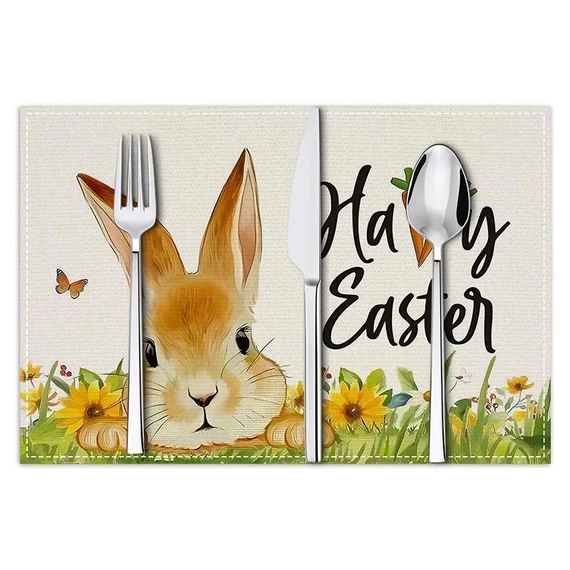 4PC New Easter Bunny Placemat Holiday Party Table Decoration Table Mat Linen Printed Insulation Mat 30x45cm-4PC
4PC New Easter Bunny Placemat Holiday Party Table Decoration Table Mat Linen Printed Insulation Mat 30x45cm-4PC