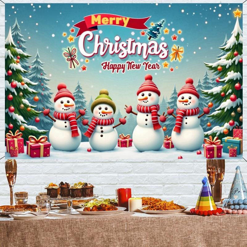 Christmas White Snowman Background Home Xmas Showcase 180*110cm Backcloth Photography Party Decorations Multifunctional Banners
Christmas White Snowman Background Home Xmas Showcase 180*110cm Backcloth Photography Party Decorations Multifunctional Banners