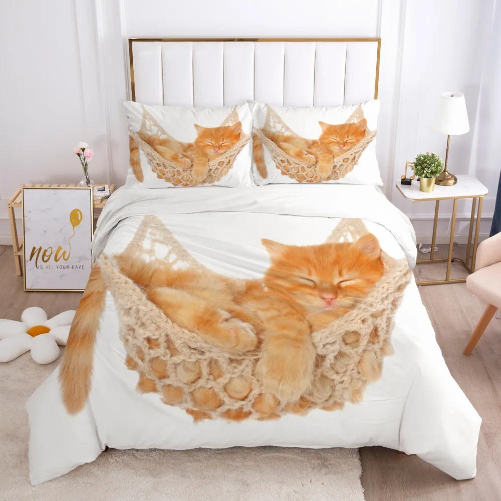 White Pet Cat Bedding Set Colorfast Adults Children Winter Duvet Cover Sets KidsTwin Full Queen King Bedroom Set Home Textile EU Single(135*200cm)3pcs
White Pet Cat Bedding Set Colorfast Adults Children Winter Duvet Cover Sets KidsTwin Full Queen King Bedroom Set Home Textile EU Single(135*200cm)3pcs