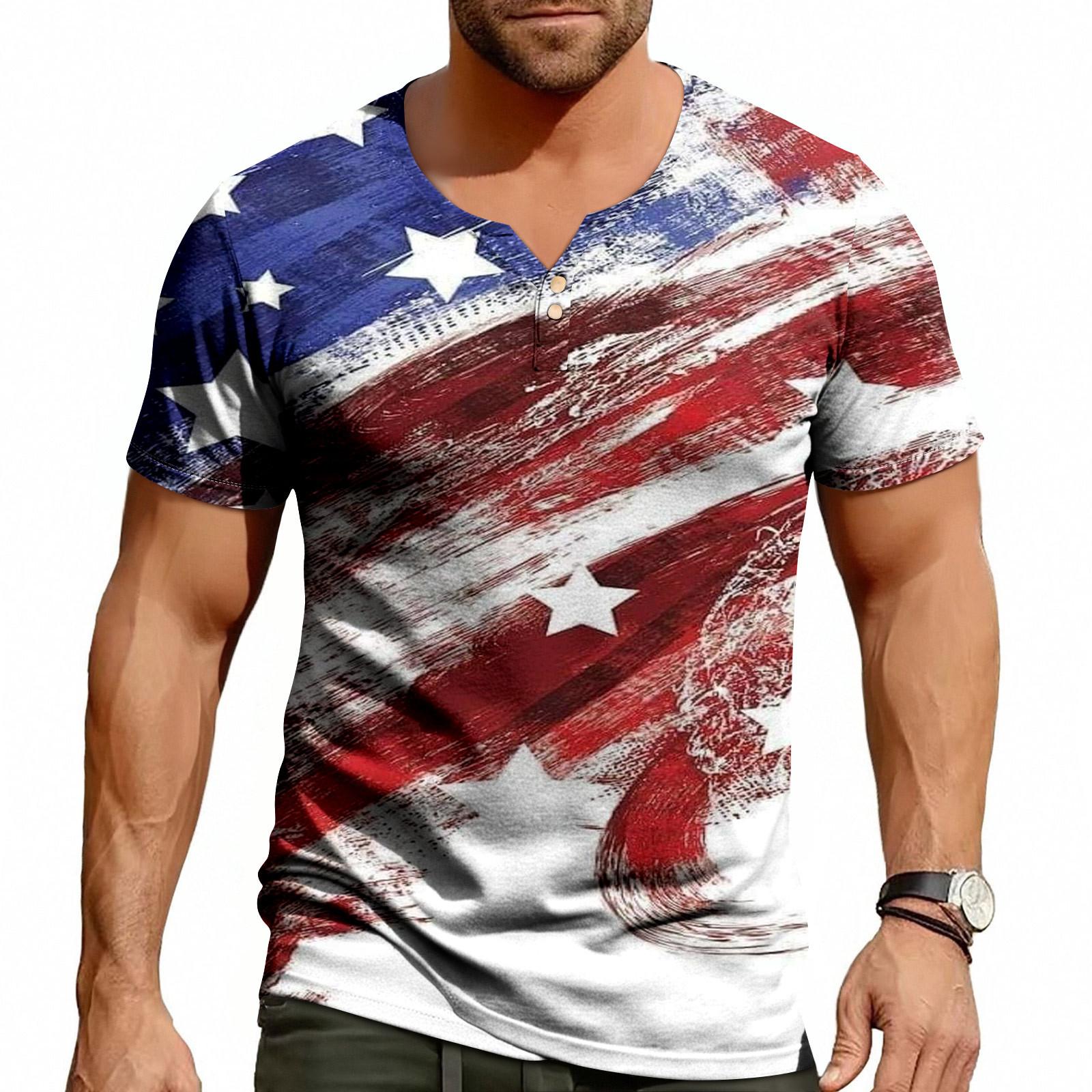Мужской повседневный летний топ с V-образным вырезом и короткими рукавами на пуговицах, с принтом Independent Day, с короткими рукавами XL
Мужской повседневный летний топ с V-образным вырезом и короткими рукавами на пуговицах, с принтом Independent Day, с короткими рукавами XL