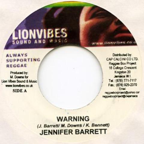 7inch Record JENNIFER BARRETT - Warning Lion Vibes 2005 Jamaica Reggae, Ska & Dub
7inch Record JENNIFER BARRETT - Warning Lion Vibes 2005 Jamaica Reggae, Ska & Dub