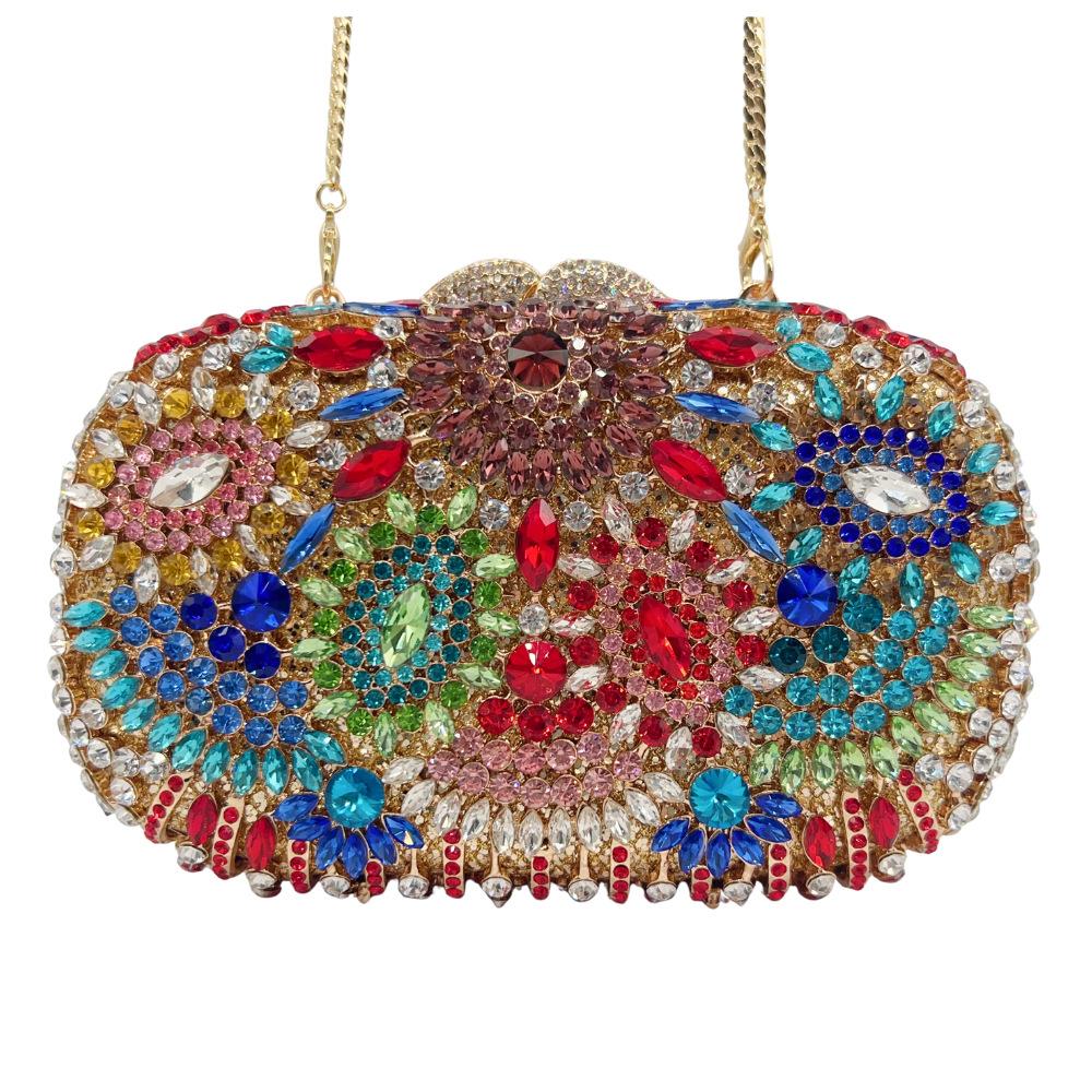 Women Colorful Rhinestones Evening Bags New Hard Metal Diamond Handbag Bridal Clutches Wedding Party Stone Clutch Purse Bags 17.5cmX10.5cmX6cm
Women Colorful Rhinestones Evening Bags New Hard Metal Diamond Handbag Bridal Clutches Wedding Party Stone Clutch Purse Bags 17.5cmX10.5cmX6cm