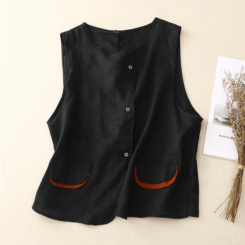 2023 Women s Solid Color Sleeveless Cotton Vest - Original Slimming, Loose Fit L чорний
2023 Women s Solid Color Sleeveless Cotton Vest - Original Slimming, Loose Fit L чорний