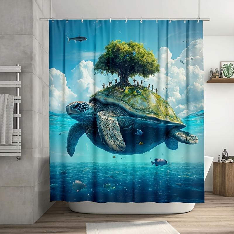 1Pc Giant Sea Turtle Shower Curtain, Durable Polyester, Easy Clean, For Bathroom & Bathtub Decor W60H190(CM)-1 Pcs
1Pc Giant Sea Turtle Shower Curtain, Durable Polyester, Easy Clean, For Bathroom & Bathtub Decor W60H190(CM)-1 Pcs