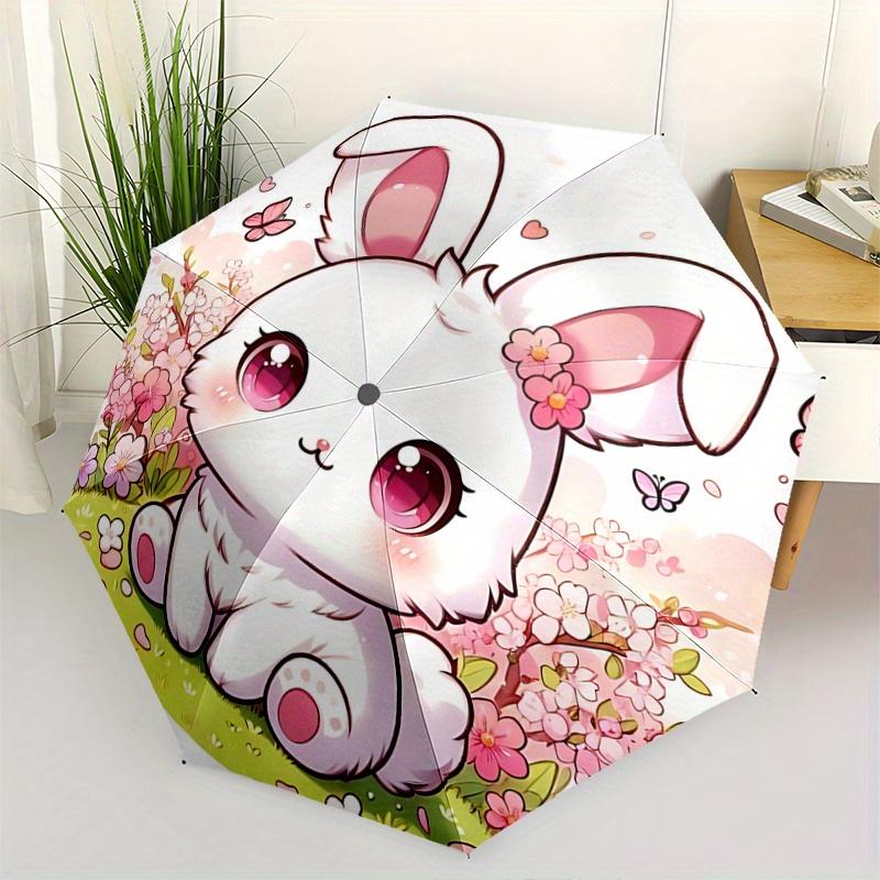 1pc Sweet White Rabbit Cartoon Umbrella, Portable 3-Fold Compact Umbrella, Suitable for Camping, Hiking and Travel, Ideal Easter Birthday Gi
1pc Sweet White Rabbit Cartoon Umbrella, Portable 3-Fold Compact Umbrella, Suitable for Camping, Hiking and Travel, Ideal Easter Birthday Gi