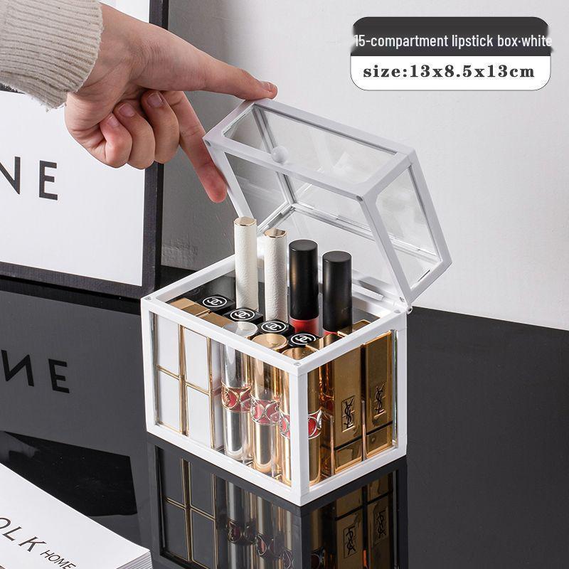 High-End Dustproof Glass Lipstick Storage Rack with Lid, Multi-Layer Design, Large Capacity for Lipstick and Lip Gloss
High-End Dustproof Glass Lipstick Storage Rack with Lid, Multi-Layer Design, Large Capacity for Lipstick and Lip Gloss