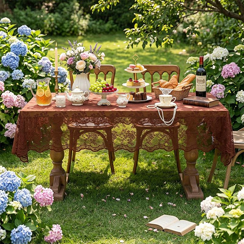 Vintage Floral Lace Tablecloth French Country Style Table Cover Decorative Backdrop Cloth for Dining Table Tea Party Photoshoot (Brick red, 135x100cm)
Vintage Floral Lace Tablecloth French Country Style Table Cover Decorative Backdrop Cloth for Dining Table Tea Party Photoshoot (Brick red, 135x100cm)