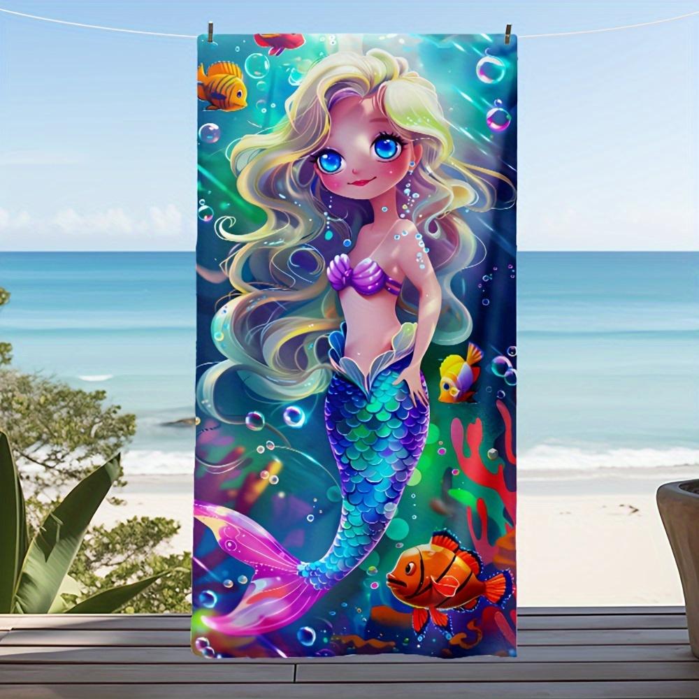 Cute Cartoon Mermaid Thickened Large Microfiber Beach Towel, for Beach Swimming Travel Surf Camping Bath W40*H60(CM)
Cute Cartoon Mermaid Thickened Large Microfiber Beach Towel, for Beach Swimming Travel Surf Camping Bath W40*H60(CM)