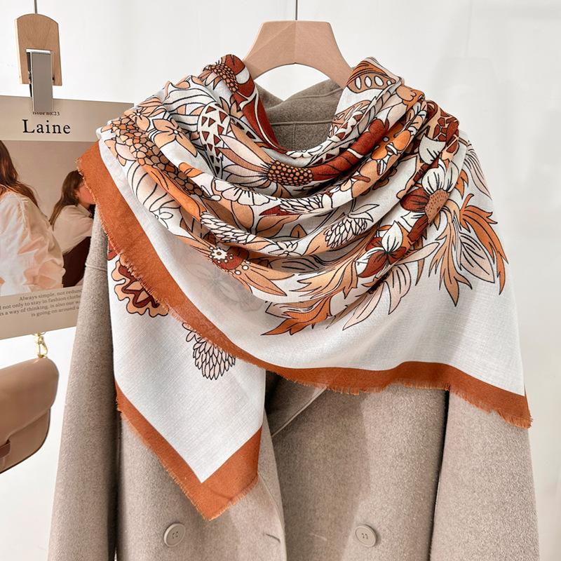 Autumn and winter new temperament versatile neck protection warm removal beard large square scarf printed scarf 130CM shawl 130*130
Autumn and winter new temperament versatile neck protection warm removal beard large square scarf printed scarf 130CM shawl 130*130