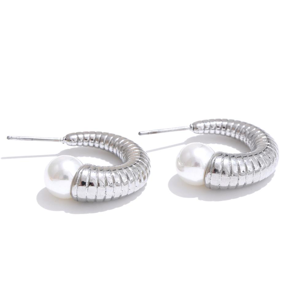 Yhpup Stylish Unique Stainless Steel Pearls C-Shape Geometric Huggie Earrings Gold Silver Color Popular Jewelry Prevent Allergy
Yhpup Stylish Unique Stainless Steel Pearls C-Shape Geometric Huggie Earrings Gold Silver Color Popular Jewelry Prevent Allergy