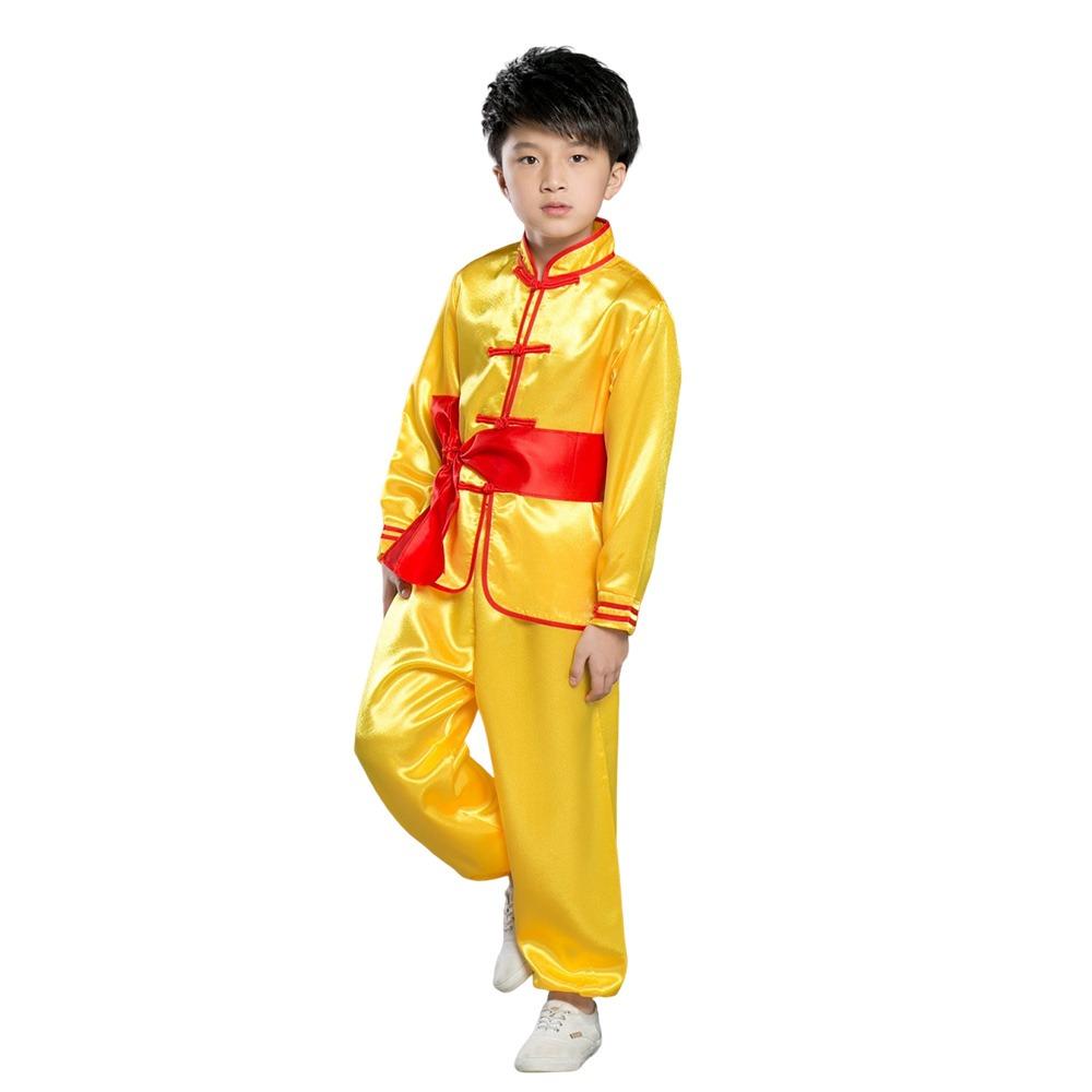 Chinese Traditional Wushu Costume with Belt Wushu Performance Kungfu Uniform Long Sleeves Martial Art Uniform Boys Girls 120CM жёлтый
Chinese Traditional Wushu Costume with Belt Wushu Performance Kungfu Uniform Long Sleeves Martial Art Uniform Boys Girls 120CM жёлтый