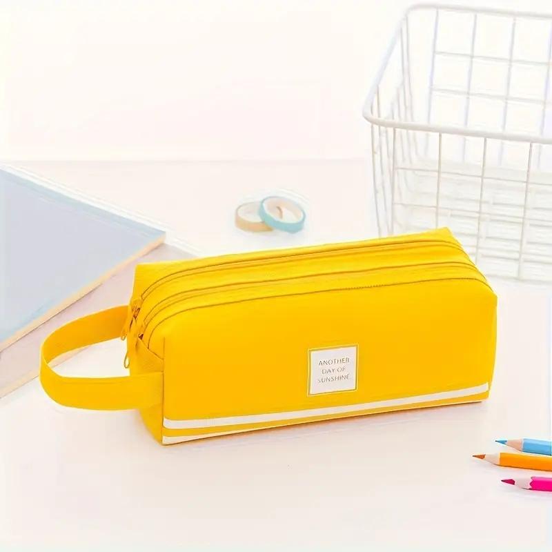 1 шт. Пенал большой вместимости двухслойный с двойной молнией, портативный многофункциональный органайзер для школы, офиса, ежедневного использования жёлтый
1 шт. Пенал большой вместимости двухслойный с двойной молнией, портативный многофункциональный органайзер для школы, офиса, ежедневного использования жёлтый