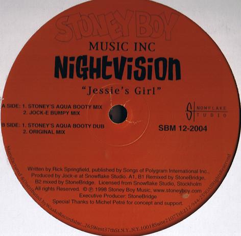 12inch Record NIGHTVISION - Jessie s Girl SBM122004 Stoney Boy Musi 1998 US Dance & Electronica Used
12inch Record NIGHTVISION - Jessie s Girl SBM122004 Stoney Boy Musi 1998 US Dance & Electronica Used