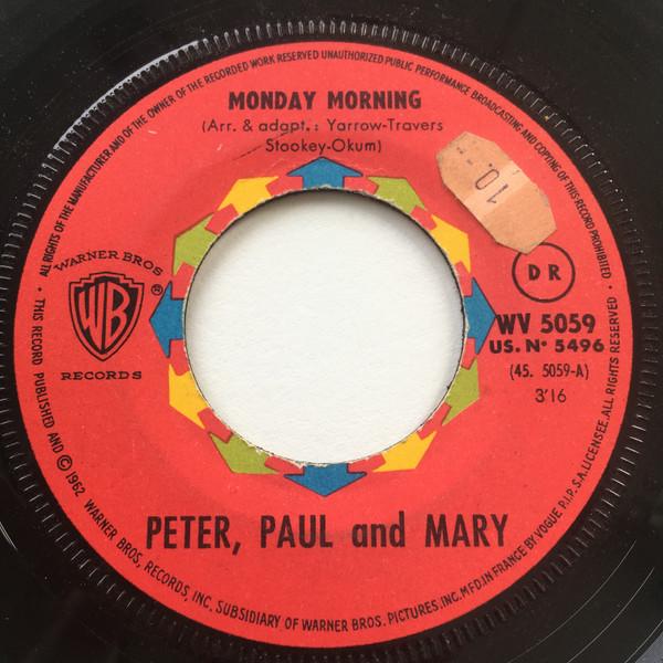 7-дюймовая пластинка PETER PAUL MARY Monday Morning WV5059 Warner Bros. 1965 Франция Скала Использованная
7-дюймовая пластинка PETER PAUL MARY Monday Morning WV5059 Warner Bros. 1965 Франция Скала Использованная