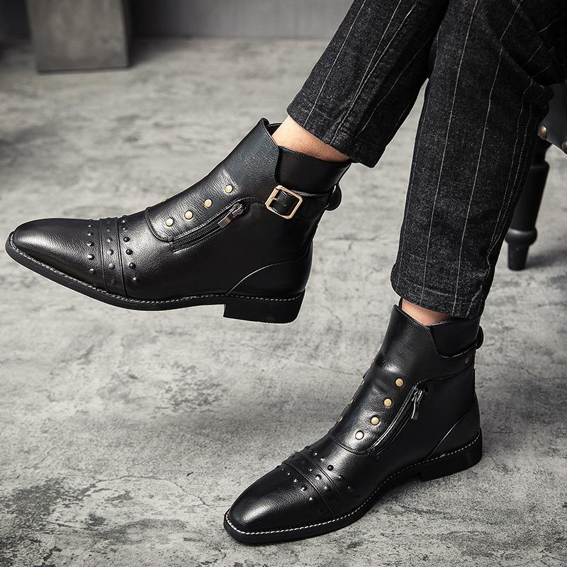 Large Size Men s Boots with Side Zipper and High Top for Outdoor Casual Wear Hand Sewn Leather Boots 38 чорний
Large Size Men s Boots with Side Zipper and High Top for Outdoor Casual Wear Hand Sewn Leather Boots 38 чорний