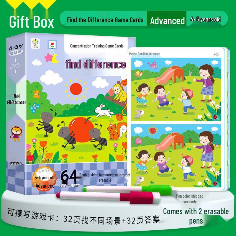 Spot the Difference Logic Maze Cards for Ages 3-6: Educational Game for Kids
Spot the Difference Logic Maze Cards for Ages 3-6: Educational Game for Kids